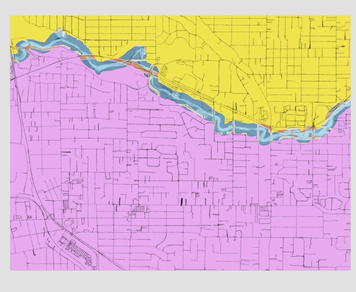 lisepetrauskas's tweet photo. Screenshots of some drawings I’ve been making in #AdobeFresco inspired by my cycling maps. @wandrer_earth @Strava #pdx #portlandartist #mapnerd https://t.co/Lk5aX7rjj4