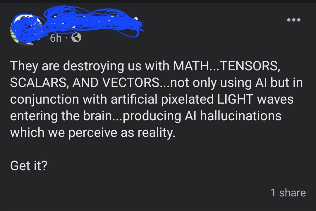 FBScienceSub's tweet photo. Beware, MATH!
#facebookScience #MatrixFail https://t.co/ui04cfsTCK