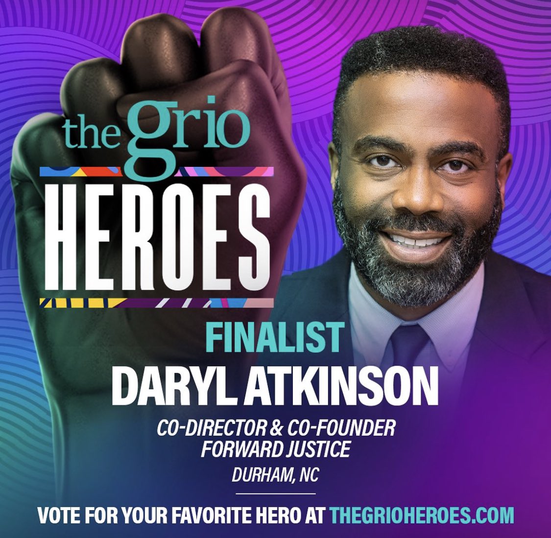 Daryl Atkinson (@darylatkinson_) on Twitter photo l am honored to be a finalist for <a href="/thegrio/">theGrio.com</a> heroes 2023! I need your vote, and encourage you to share this link with family and friends so they can cast their vote for me as well.
Voting will continue until June 30th ➡️thegrioheroes.secure-platform.com/site/organizat… l am honored to be a finalist for <a href="/thegrio/">theGrio.com</a> heroes 2023! I need your vote, and encourage you to share this link with family and friends so they can cast their vote for me as well.
Voting will continue until June 30th ➡️thegrioheroes.secure-platform.com/site/organizat…
