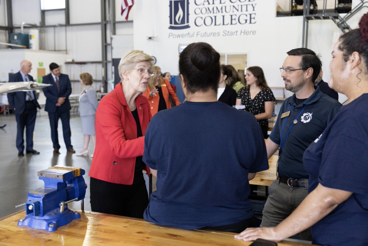 Dr. John Cox (@capecodccprez) on Twitter photo Honored to host <a href="/SenWarren/">Elizabeth Warren</a> with our <a href="/CapeCodComCol/">Cape Cod Community College</a> Aviation Maintenance Technology Students demonstrating the positive outcome of public investment in AMT education, strengthening career pathways and Powerful Futures
<a href="/AviationWeek/">Aviation Week</a> <a href="/FlightSafetyInt/">FlightSafety International</a> <a href="/NBAA/">NBAA</a> <a href="/massairandspace/">Ma Air Space Museum</a> Honored to host <a href="/SenWarren/">Elizabeth Warren</a> with our <a href="/CapeCodComCol/">Cape Cod Community College</a> Aviation Maintenance Technology Students demonstrating the positive outcome of public investment in AMT education, strengthening career pathways and Powerful Futures
<a href="/AviationWeek/">Aviation Week</a> <a href="/FlightSafetyInt/">FlightSafety International</a> <a href="/NBAA/">NBAA</a> <a href="/massairandspace/">Ma Air Space Museum</a>