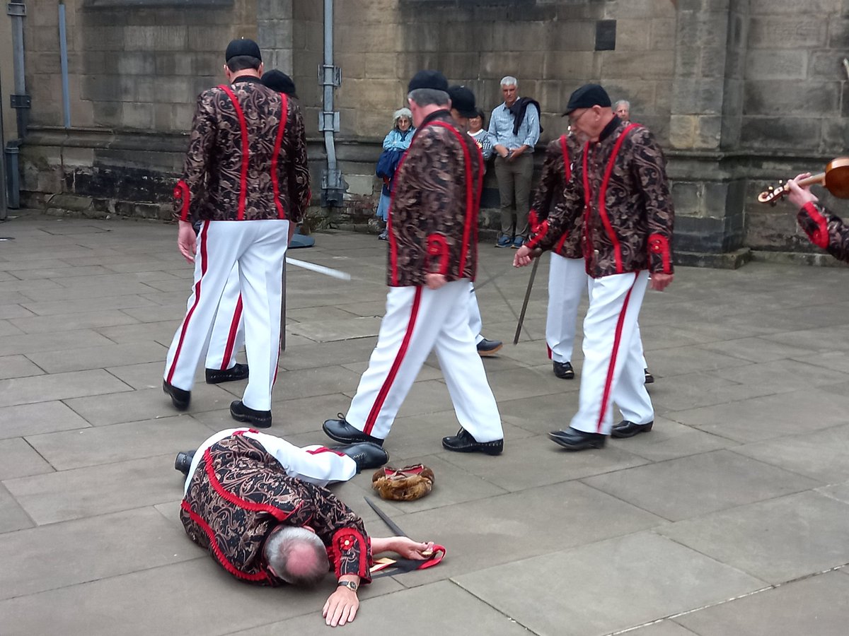 Grenoside Sword Dancers performing  <a href="/sheffcath/">Sheffield Cathedral</a> for delegates #ISCLR23 contemporary legend conference <a href="/Centre_4_Legend/">Centre for Contemporary Legend</a> <a href="/SHU_CCMS/">CCMS</a> <a href="/ccri_news/">CCRI at Sheffield Hallam University</a>