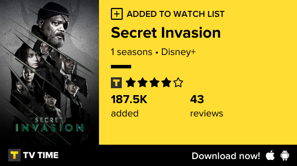 I've just started following Secret Invasion tvtime.com/r/2RYbq #tvtime