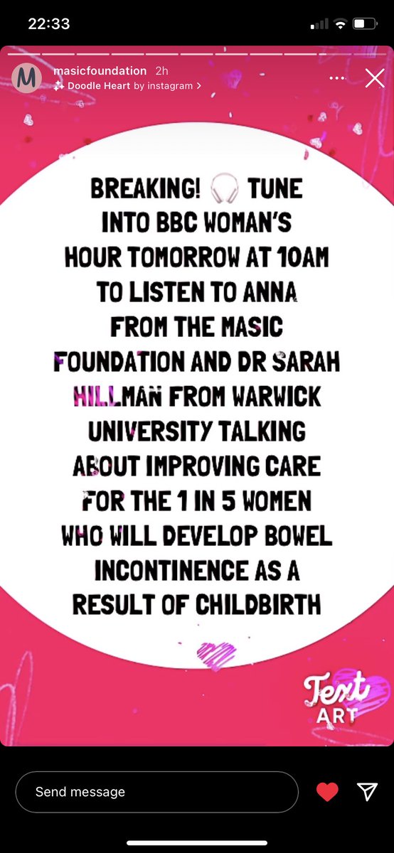 Listen to @BBCWomansHour tomorrow at 10am to hear the wonderful @annaclements75 from @masic_uk raising all important awareness on #birthinjuries #OASI #maternity #Womenshealth #bowelincontinence