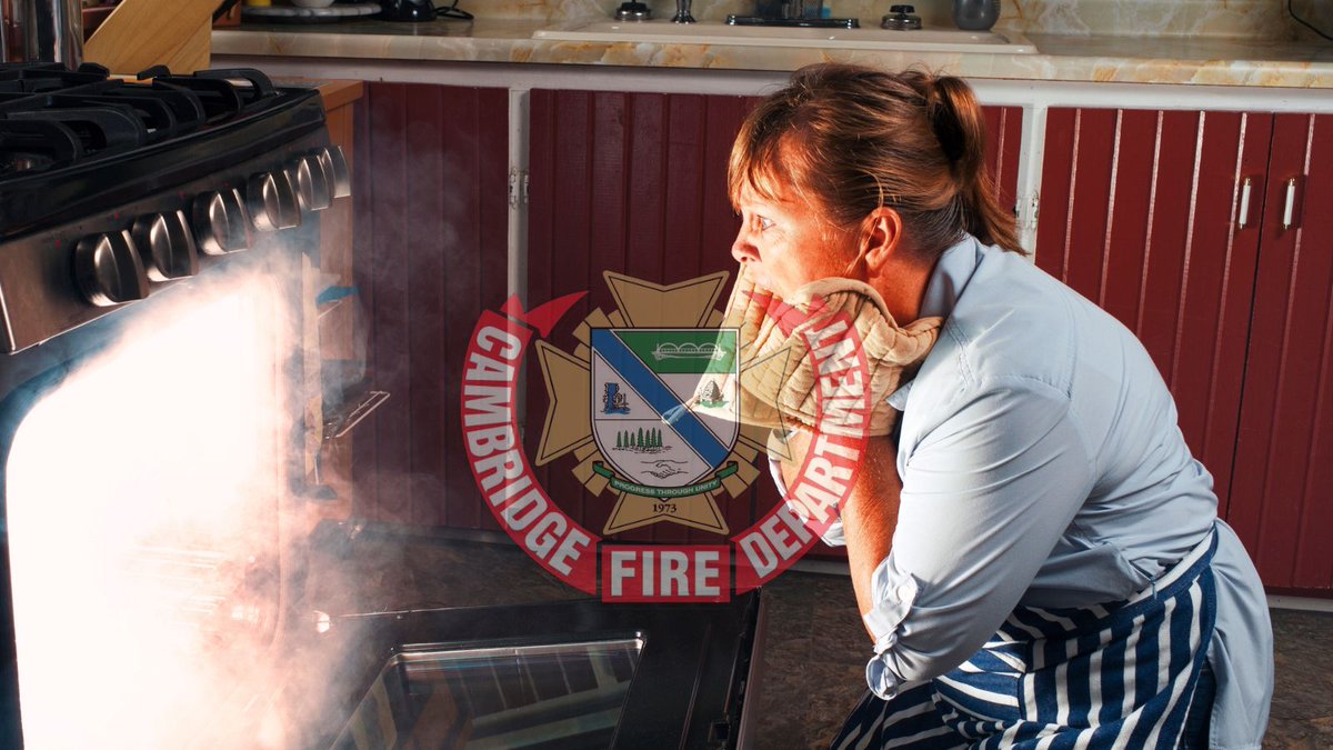 CambridgeFD's tweet image. If you have a fire in your oven, turn off the heat and keep the doors closed until it is cool. 

If it does not go out, get outside the home right away and call 911

#KnowWhatToDo @cityofcambridge