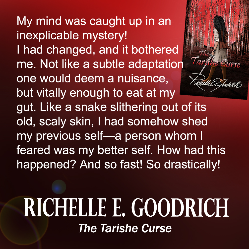 #AmazonBooks #RichelleGoodrich #TheTarisheCurse #newbooks #thrilling #Suspenseful #strongfemalelead #curse