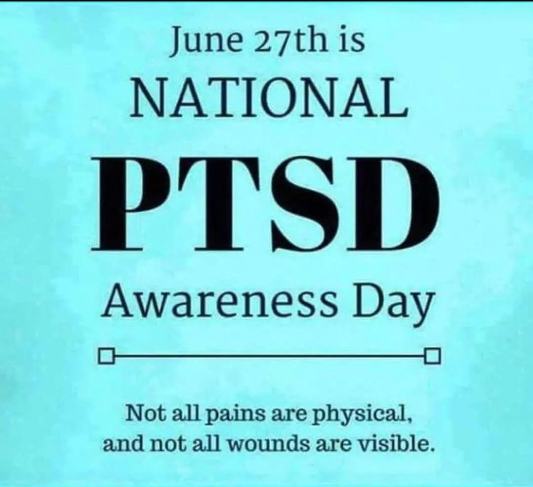 Today is #PTSDAwarenessDay, please share to raise awareness and support those affected by Post-Traumatic Stress Disorder. 

#MentalHealth