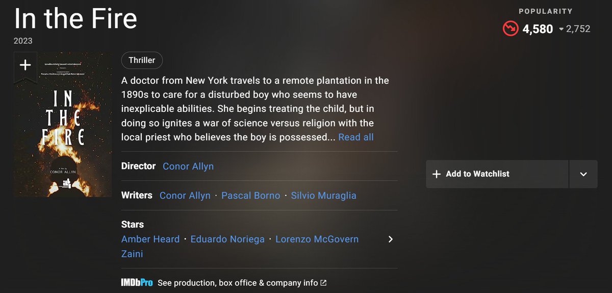 IMDb removed rating for In The Fire completely. They also informed me that they will deal with Boccato. 
#AHStansAreUnhinged