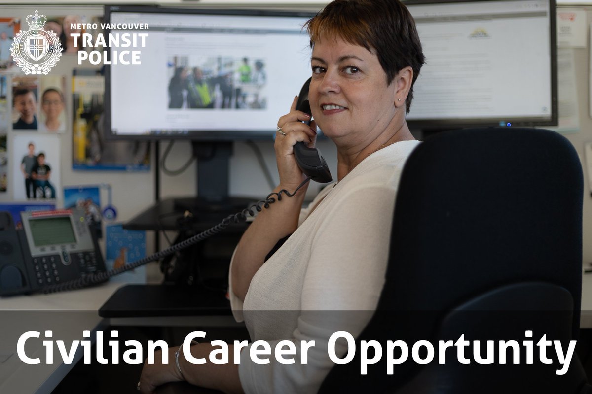 TransitPoliceBC's tweet photo. We are hiring a Volunteer Lead to manage, recruit, train, schedule and oversee the work of @MVTP_WCPC volunteers. Learn more and apply: https://t.co/DNOndOqg1H #JoinMVTP https://t.co/yrC2hXDGsD