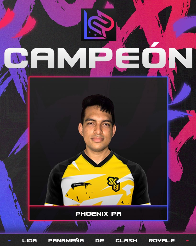 LPCRpa's tweet photo. 🇵🇦| Campeón 

Queremos felicitar a @PhoenixPaAngel por coronarse campeón de la primera edición de la LPCR 🔥

Felicidades 🎉🎈 

#ClashRoyale
#Panama https://t.co/J7yjxDOmS8