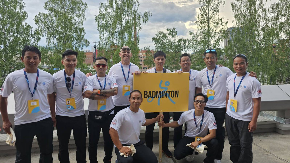 jeeves524's tweet image. The opening ceremony of the European Masters Games 23 in Tampere, Finland. @ArmySportASCB #Armybadminton