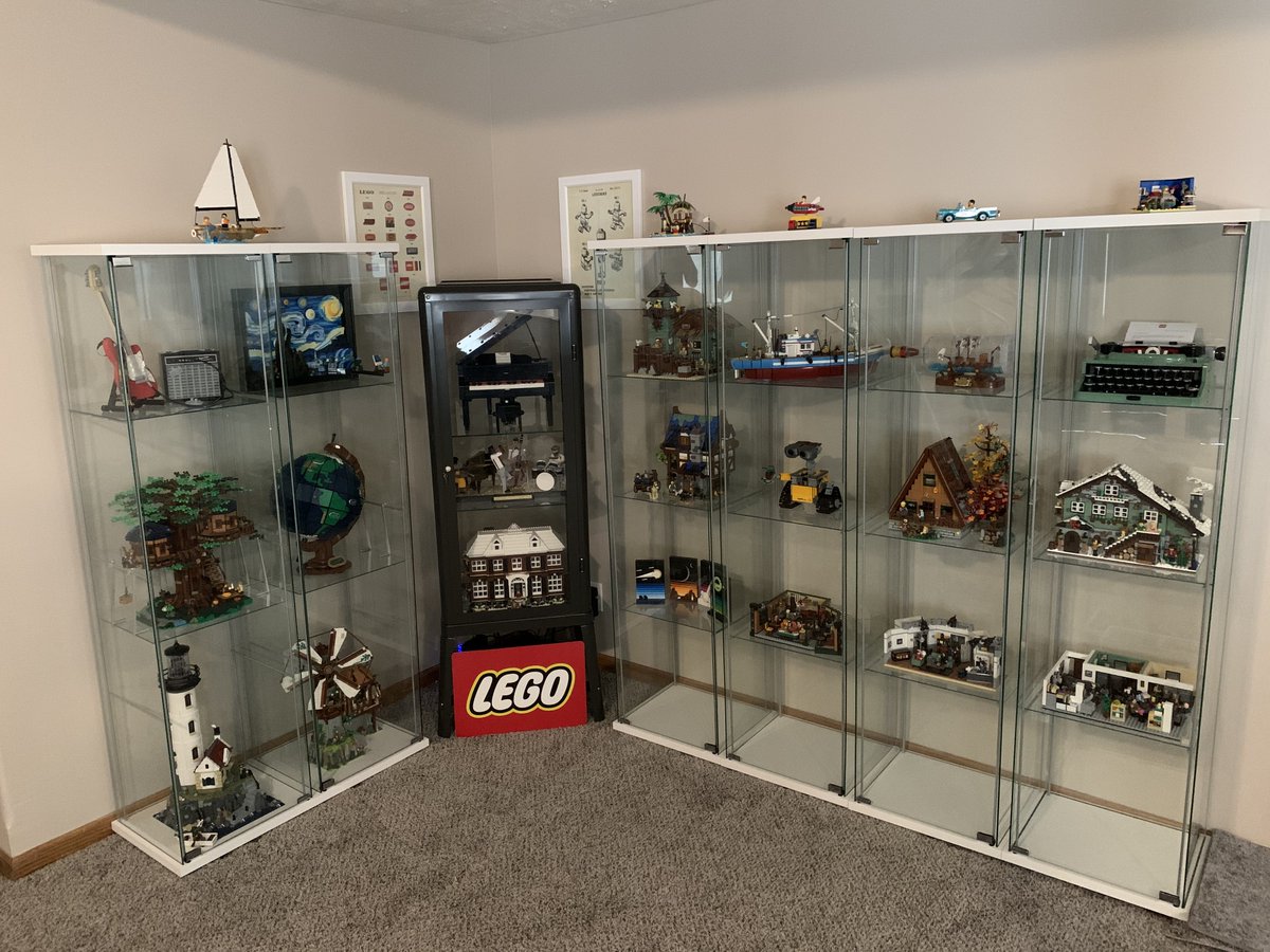 Hey @Spider_Sam_ and @lego_rick_, here’s my latest @LEGOIdeas and @BrickLink collection photo. It has grown quite a bit, so I had to branch out to another style of @IKEAUSA display case. I really value your feedback! What do you guys think? #LEGO #AFOL