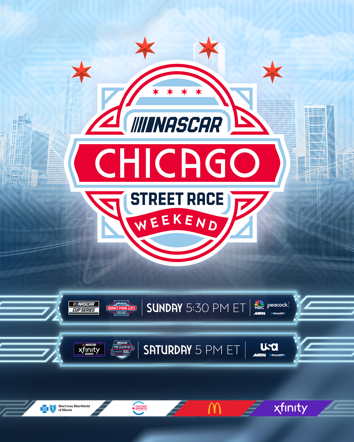 Nascar chicago street race poster hajj.gov.eg