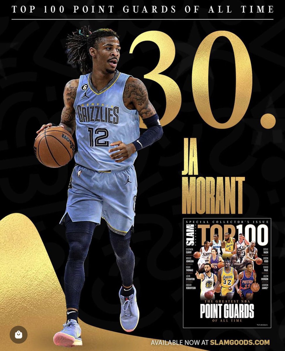 Slam putting Ja Morant 15 spots over Rondo on their All Time Greatest Point Guards list is actually insane LMFAOOOO