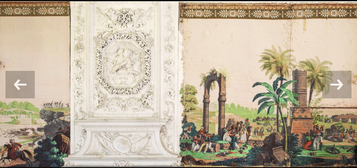SPPEF's tweet photo. Un somptueux papier peint vers 1820 à arracher des murs d’un château édifié sous Louis XIV dans le Dauphiné. Normal qu’il ne soit pas protégé le @MinistereCC ? Enlèvement à la charge de l’acheteur…👇https://t.co/gRgWA2E0C4 https://t.co/5O3BapUfPK