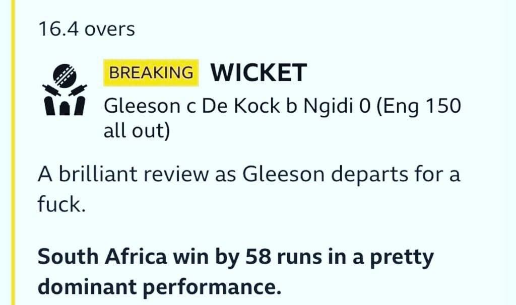 Still my favourite BBC Sport update 😂