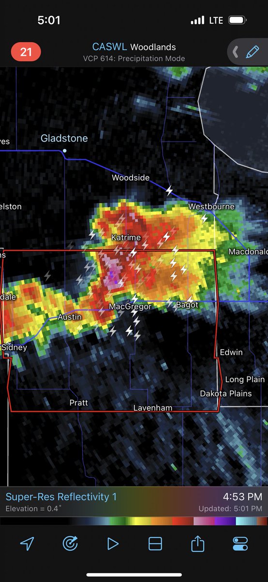 Tornado warning for Bagot, MB.

#Mbstorm