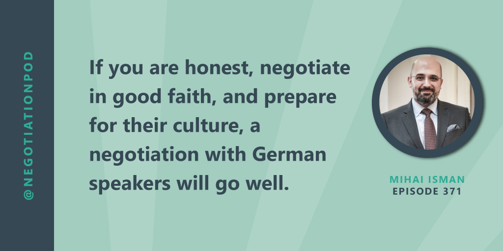 NegotiationPod's tweet image. Negotiating with Germans? 🤝 Get ready for directness, openness, &amp;amp; a blunt #communication style. Truth trumps diplomacy, catching foreigners off guard. Discover more insights from guest Mihai Isman on #NegotiationsNinja! 🗣️💼

buff.ly/44g8Fms

#CulturalDifferences
