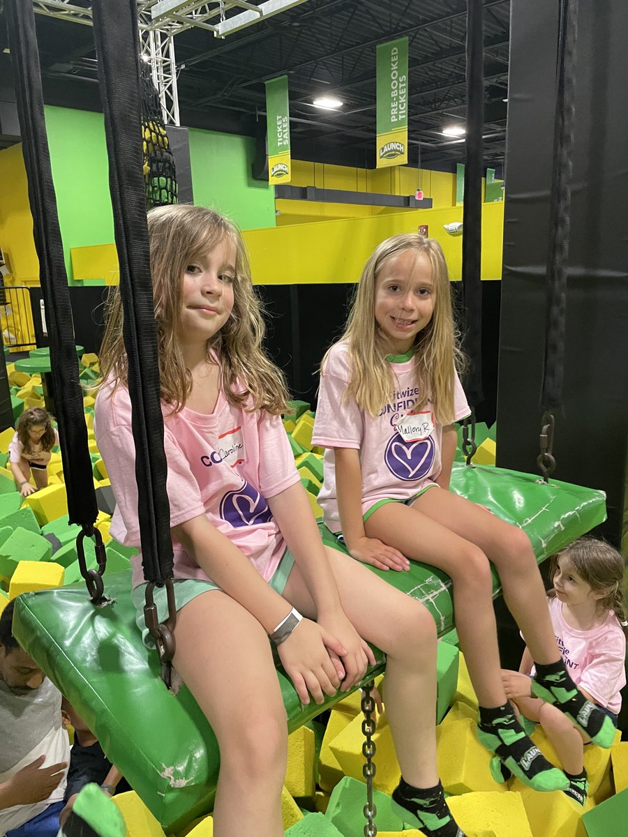 Anything boys 👦 can do GIRLS 👧😜 can do better! Girls are pushing their limits in our GIRLS ONLY CAMP this week. Here’s a sampling of our Launch Trampoline field trip.

fitwize4kids.com/ashburn/summer… 
#summercamps #ashburnsummercamps #fitwize4kidsashburn