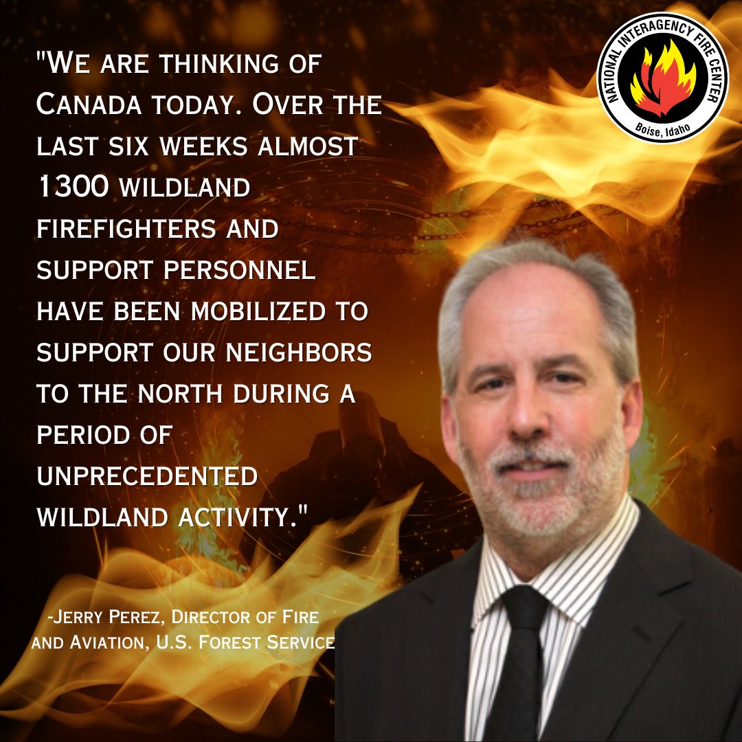 A snippet of @NIFC_Fire's media day today with conference speaker Jerry Perez. Please go to nifc.gov/nwffd for more information.
#WildlandFirefighterDay #ItTakesAllofUs #FirefightingResources