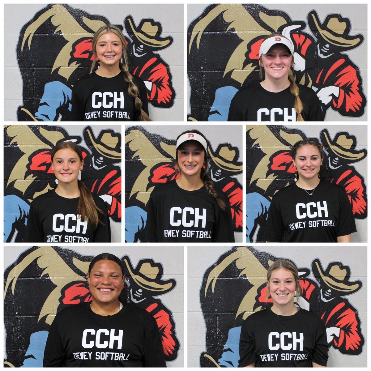 Meet the Lady Doggers! Today, meet our sophomore class: Maddi Akin, Matney Epperson, Chanley Herren, Addi Jones, Bailey Ostrosky, Kyla Overton, and Kaci Swan. Read their bios on our Dewey High School Softball Facebook page.