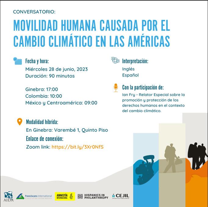 cejil's tweet photo. 🔵#Evento | #Mañana únete al conversatorio sobre "Movilidad Humana causada por el #CambioClimático en las Américas"🌎Contaremos con Ian Fry (@SRclimatechange), especialista en la promoción y protección de los #DerechosHumanos en el contexto del #CambioClimático🌎🔥🍃 https://t.co/NNvsHK3GwY