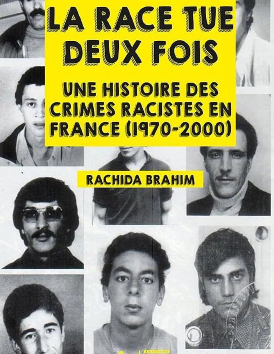 vintagearabe's tweet image. On lit beaucoup d’horreur sur Twitter suite au meurtre de Naël à Nanterre. Alors je me permets de reconseiller l’ouvrage de Rachida Brahim « la race tue deux fois » pour comprendre les mécanismes racistes à l’œuvre. Et dans la première version de couverture prévu
