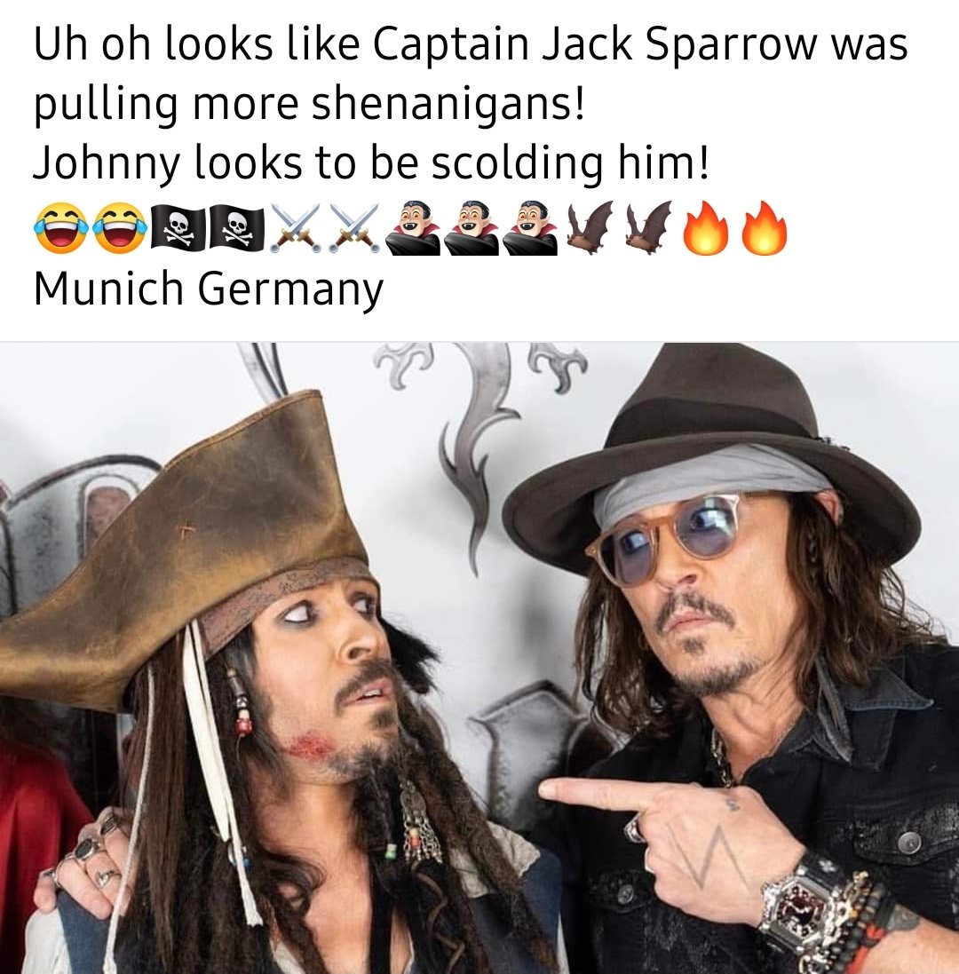 These photos are so great!! #JohnnyDepp #HollywoodVampiresTour2023 #CaptainJackSparrow