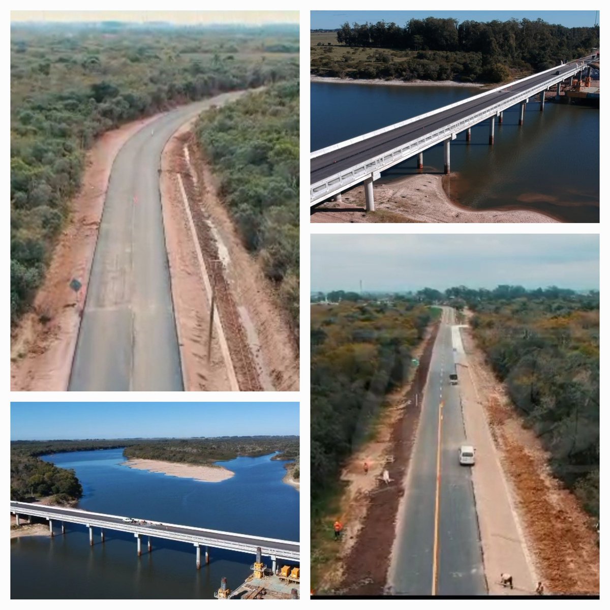 LuisRigoli's tweet photo. Vistas de Ruta 91 hacia Cebollati y Puente La Charqueada, en fases finales de ejecución #Grinor, #Saceem, #Molinsur https://t.co/974hGZsgUR