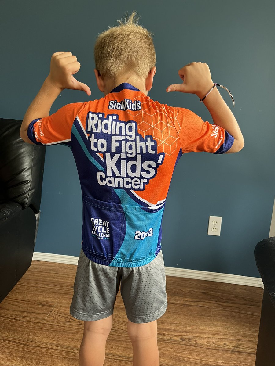 DannyF204's tweet photo. Cole has raised over $700 and received his first jersey for raising over $500. His goal is $2500 so he can get the Hero Jersey. His goal is to ride 200KM in August to help Fight Kids’ Cancer. Click the link to donate to his ride. https://t.co/nban0iLqRD #GCC2023 RT’s appreciated https://t.co/IWZE8tTUJJ