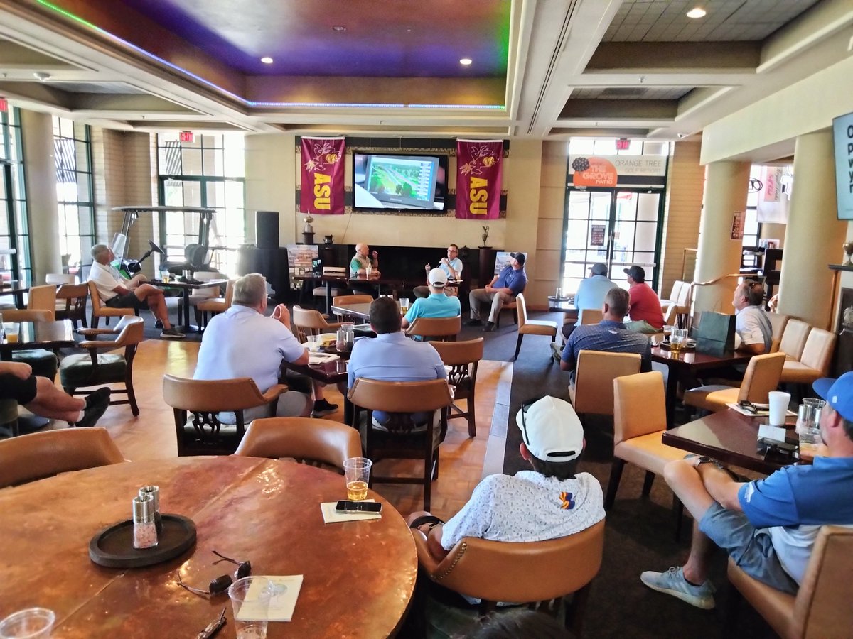 Cold drinks on a hot day for @cactusandpine Supers & Suds event featuring architects Forrest Richardson and Andy Staples at Orange Tree Golf Resort in Phoenix.