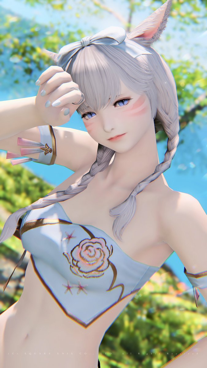 あつすぎる〜🦜🌴🌼

 #ミコッテ  #FF14