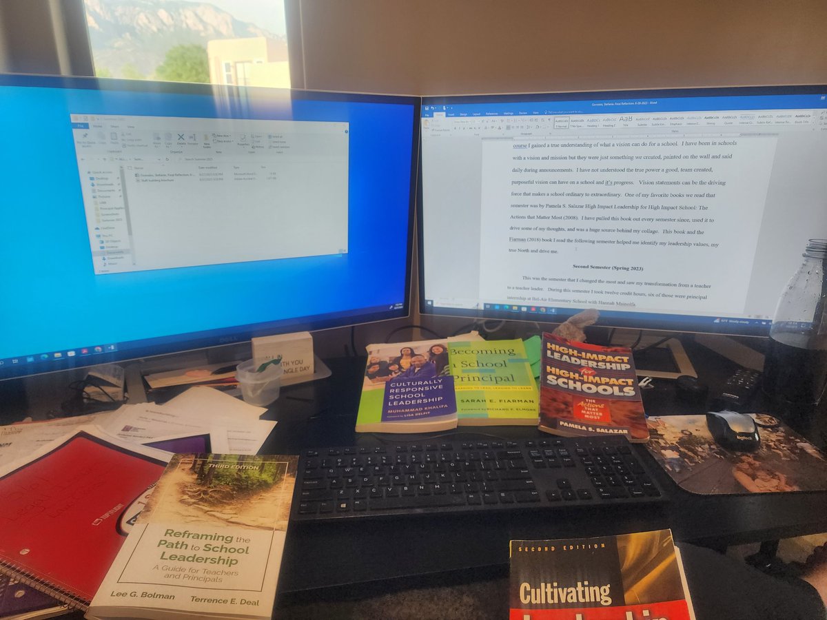 Last 2 days of my Educational Leadership journey!   Working on my final paper!  Ready to begin my next journey with APS.   #apsproud