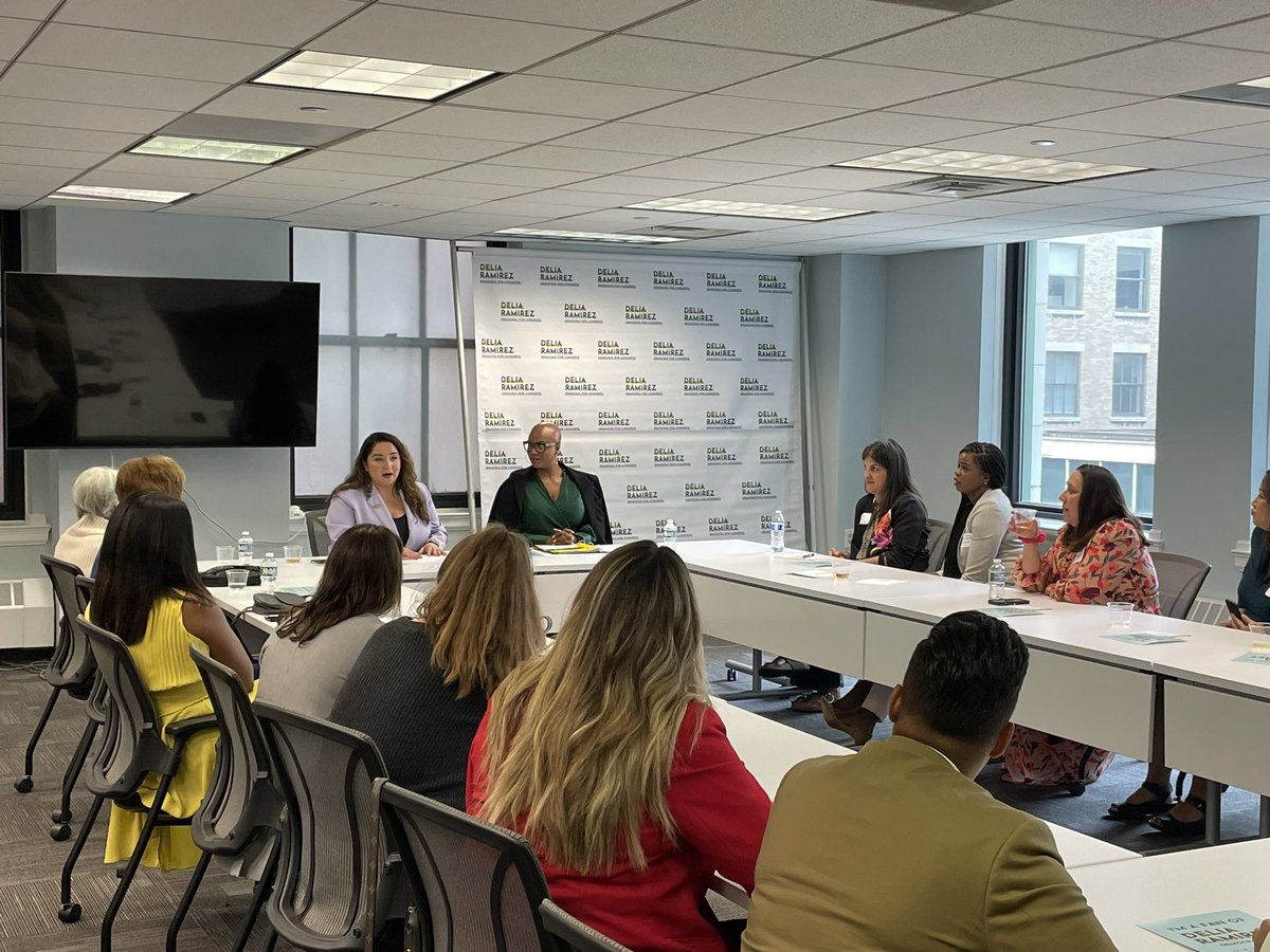 Many thanks to all the women leaders who sat down with myself & Rep. @AyannaPressley to discuss the 1-year anniversary of the Dobbs Decision and the work we are doing to protect abortion care. It was powerful to hear from our coalition about what action we can take together.
