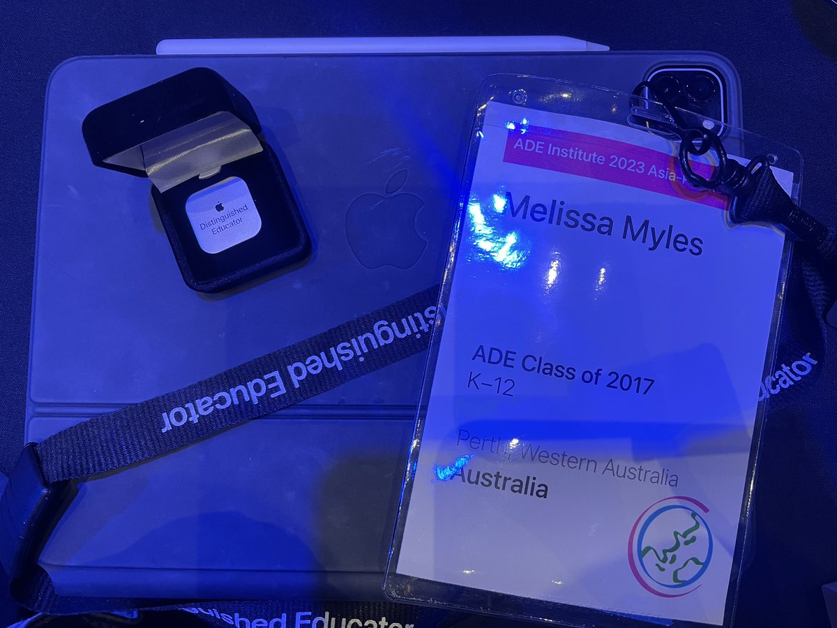 Excited for the next few days of learning and networking! #ADE #AppleDistinguishedEducator
