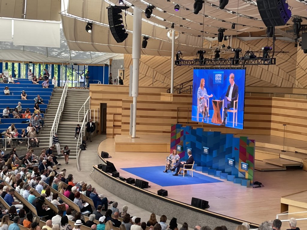 Just now at @aspenideas:
@almarlatour of @WSJ in conversation with @katiecouric about efforts to #FreeEvan.