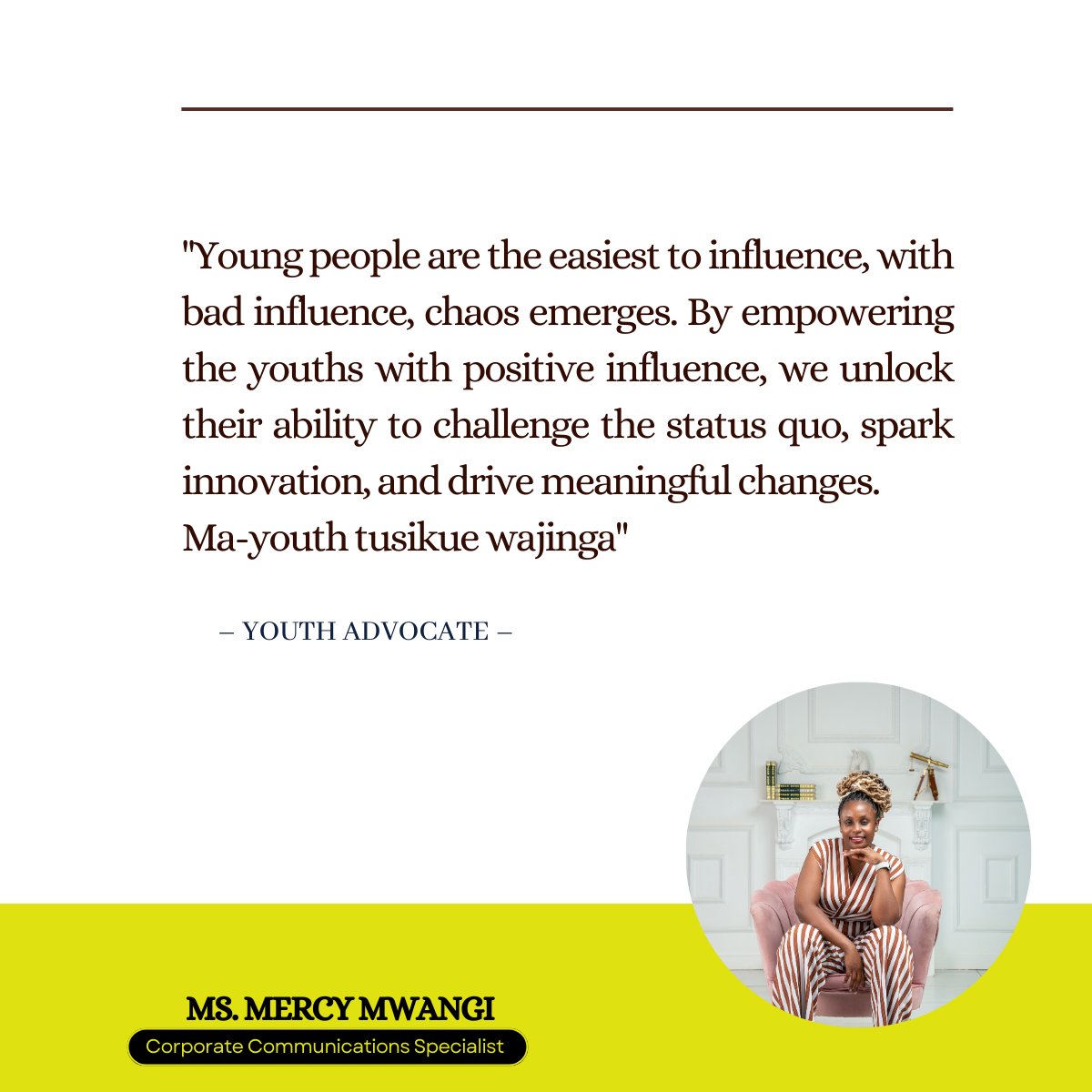 Young people possess great potential as influencers in our society. By providing them with positive guidance and nurturing their intellect, we can foster a future defined by harmony and progress. 

#YouthEmpowerment #PositiveInfluence #HarmoniousFuture #ShapeTomorrow