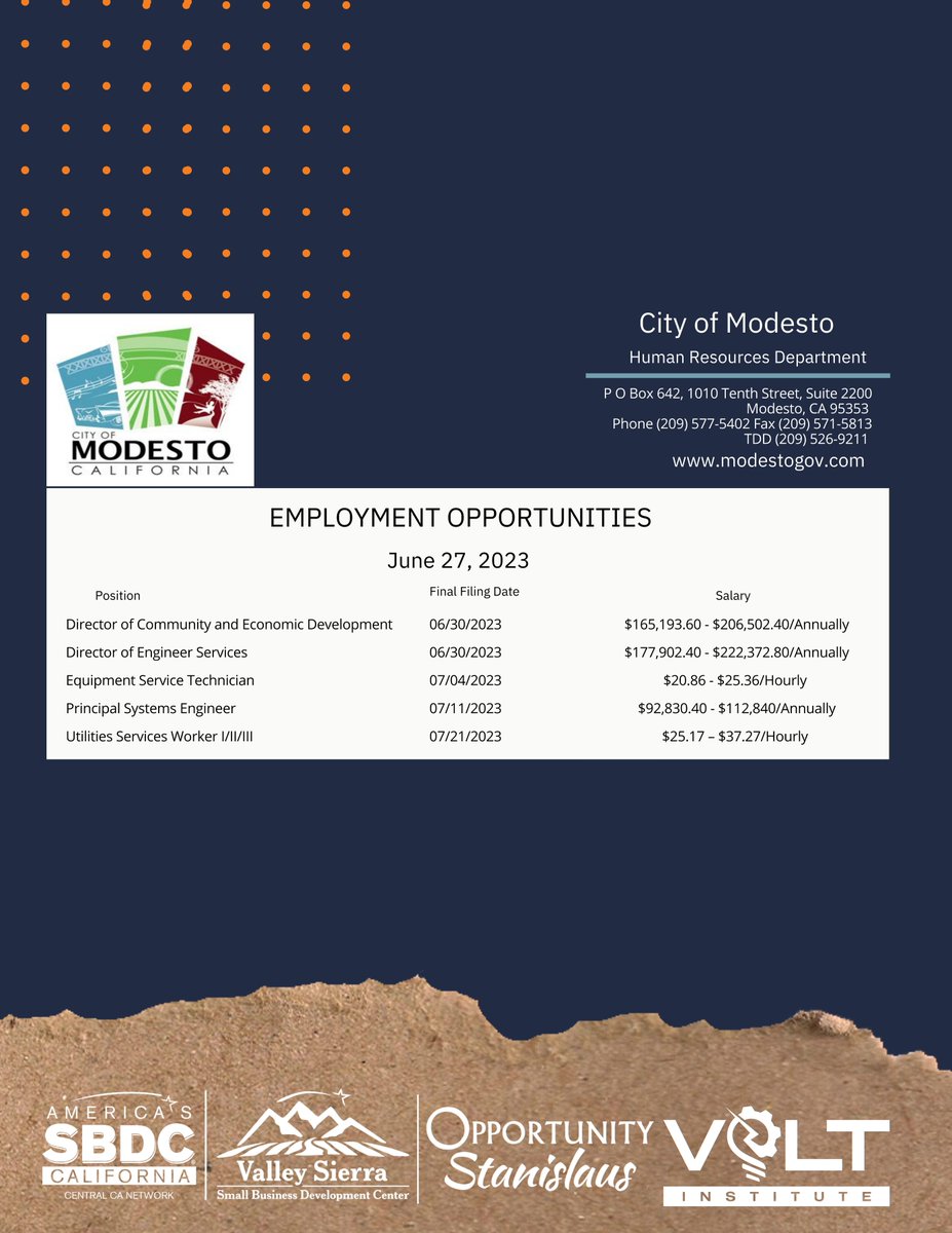Opportunity Stanislaus tweet media