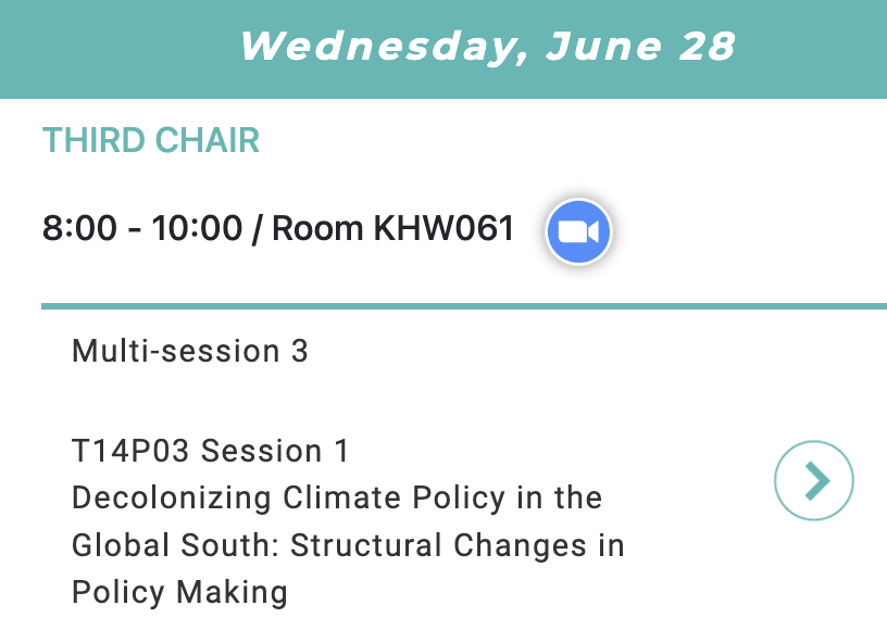 If you are at @_IPPA_ Conference in Toronto, join us in the panel on 'Decolonizing Climate Policy in the Global South: Structural Changes in Policy Making' on 28th June at 8am, in the room KHW061 #ICPP6