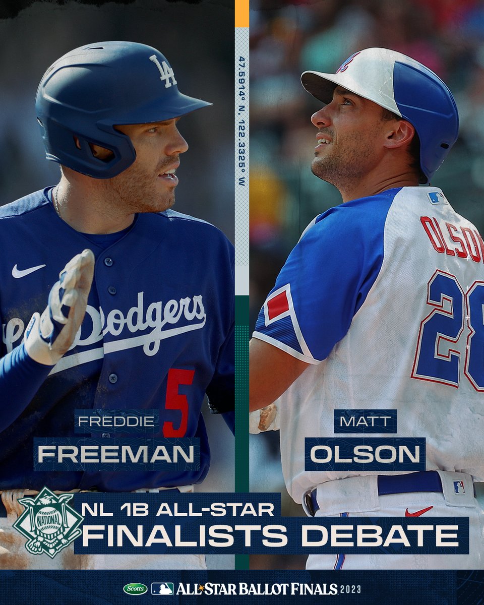 MLB on Twitter "Freeman or Olson? Who do you want to see start at 1B