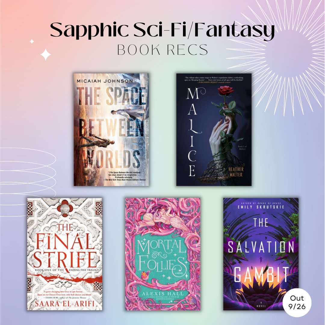 Your TBR looks like it could use some more sapphic sci-fi and fantasy books 👀 You're welcome. @micaiah_johnson @heatherrwalter5 @saaraelarifi @quicunquevult @skrutskie