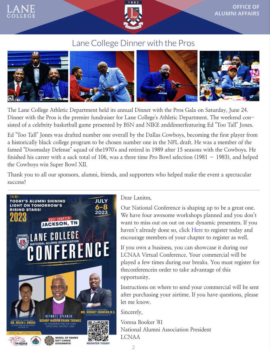 laster824's tweet photo. Alumni and Friends:

We invite you to view this month’s Alumni &amp; Friends Newsletter. 

Click the link below to view the June 2023 Alumni &amp; Friends Newsletter.  

https://t.co/EHyTvNLvoW https://t.co/Dme1eMNILR