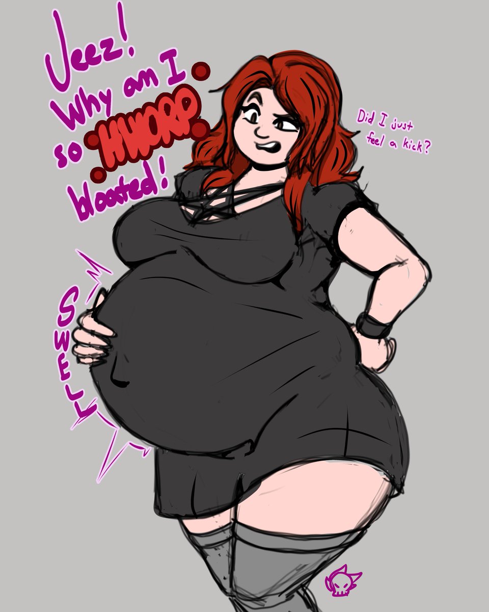 Roxxie, now with RED HAIR, finding out that sometimes that taco belly becomes a taco baby. Blame Elenora.