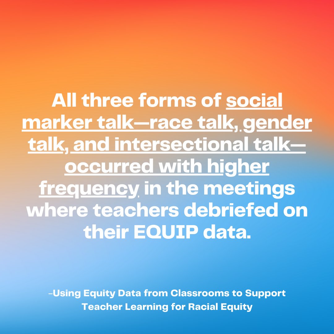 Read 'Using Equity Data from Classrooms to Support Teacher Learning for Racial Equity', one of our 🆕#CAMTSS Research Consortium briefs: tinyurl.com/UsingEquityData. Explore EQUIP: equip.ninja.

#equityintheclassroom #antiracisteducator #inclusiveclassroom #EquityChat