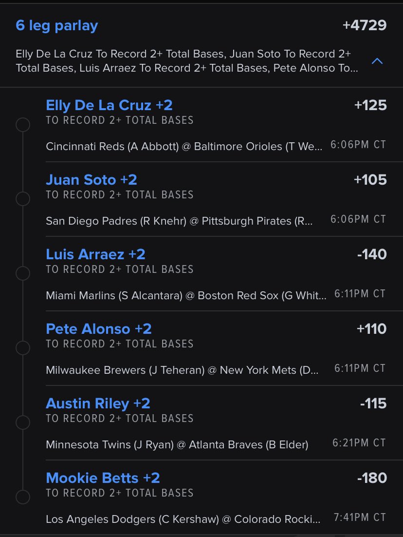 2 total bases parlay