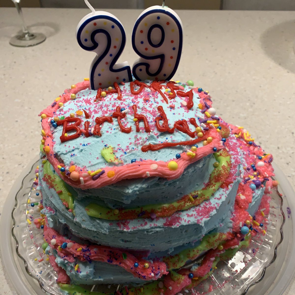 Spydes78's tweet photo. My daughters made my wife a birthday cake and I was in charge of the candles.
๐๐คท๐ผโโ๏ธ๐ค
#29again
#husbandmaterial https://t.co/PEzcYXb2oe
