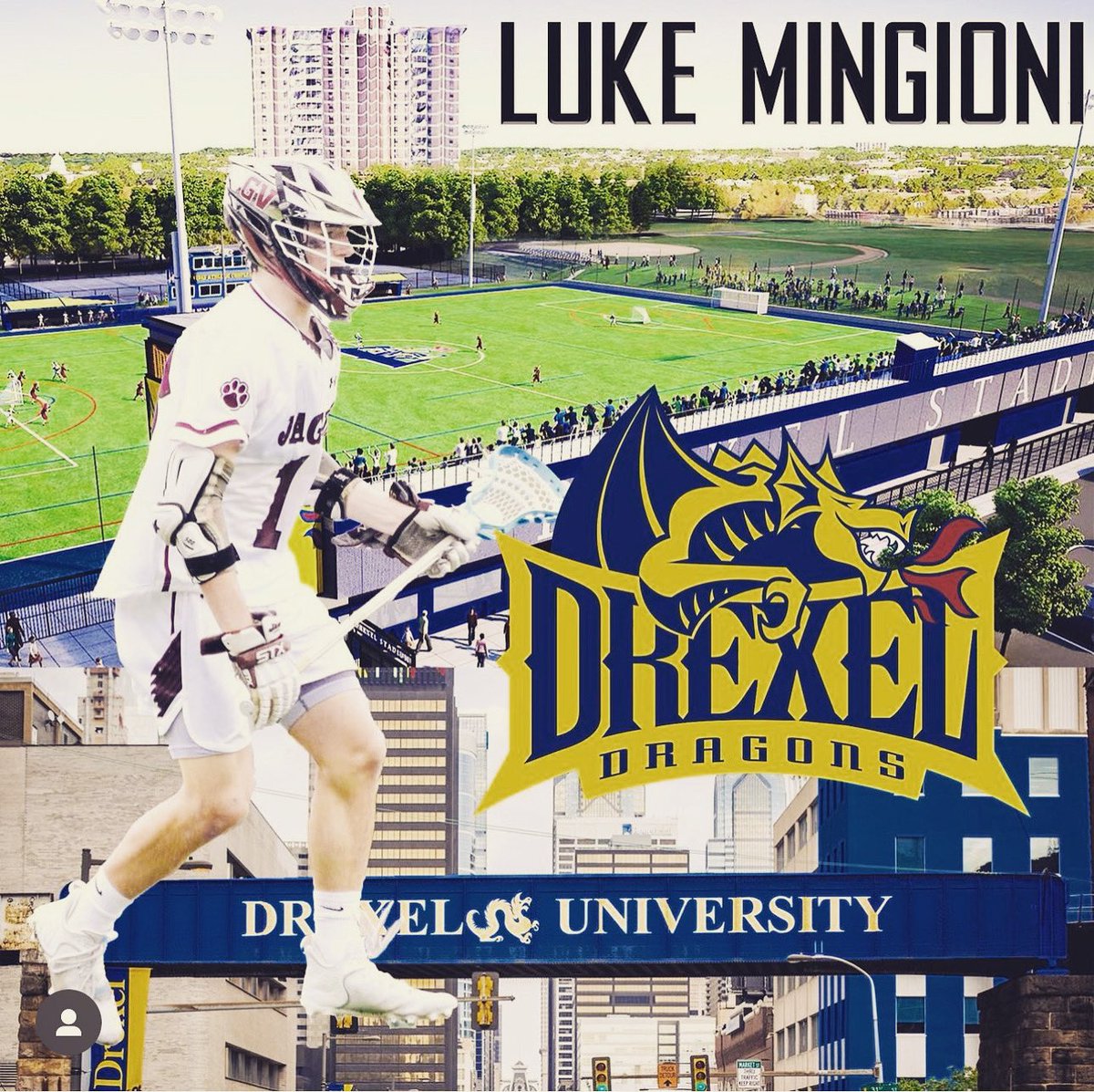gvjagslax's tweet photo. Congratulations to Luke Mingioni on his verbal commitment and to @DrexelMLax #jagslax #bethebest 🐾🥍 https://t.co/dJB0VzfhCN