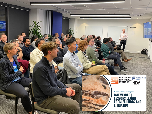 Tetra Tech Coffey were proud to sponsor the recent New Zealand Geotechnical Society - Auckland Branch event, featuring Ian Webber Director of Coffey Geotechnics Limited UK – A Tetra Tech Company. Big ‘shout out’ to our Tetra Tech colleagues at NDY for hosting the event #tetratech