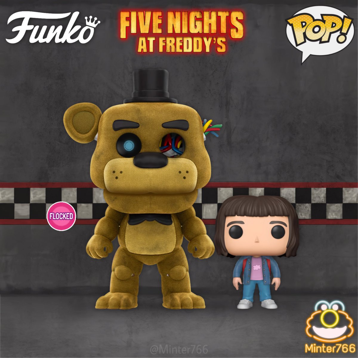 Golden Freddy & Abby - Five Nights at Freddy’s (Movie) | Funko Pop Concept. 
@blumhouse 
#FiveNightsAtFreddys #FNAF #BlumHouse #FreddyFazbear #FreddyFazbearsPizza #HorrorMovies #Funko #FunkoPop #ConceptArt #DigitalArt