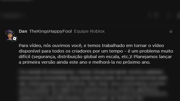 RTC em português  on X: 🛠️ STUDIO: O Roblox finalmente agiu e começará a  explicar e informar seus planos de longo prazo aos desenvolvedores antes de  executá-los. ➤   /
