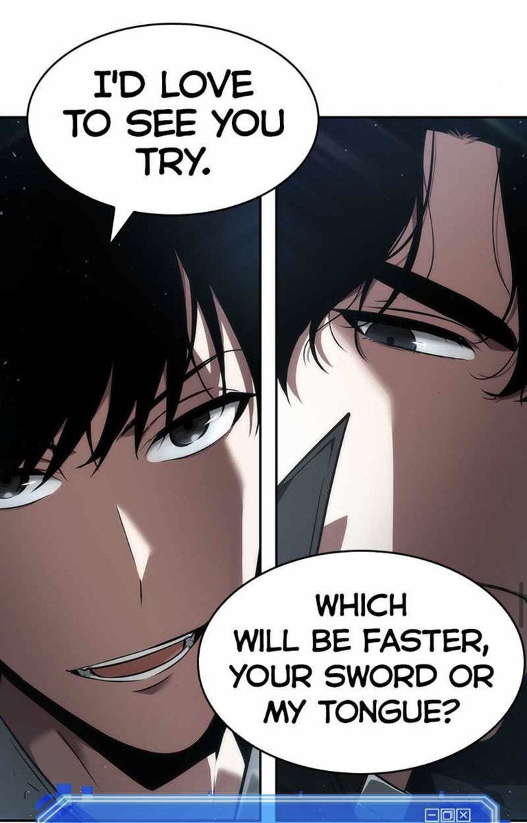 this panel does something so feral to me ... is he flirting? is he threatening him? kdj the man that u are😫